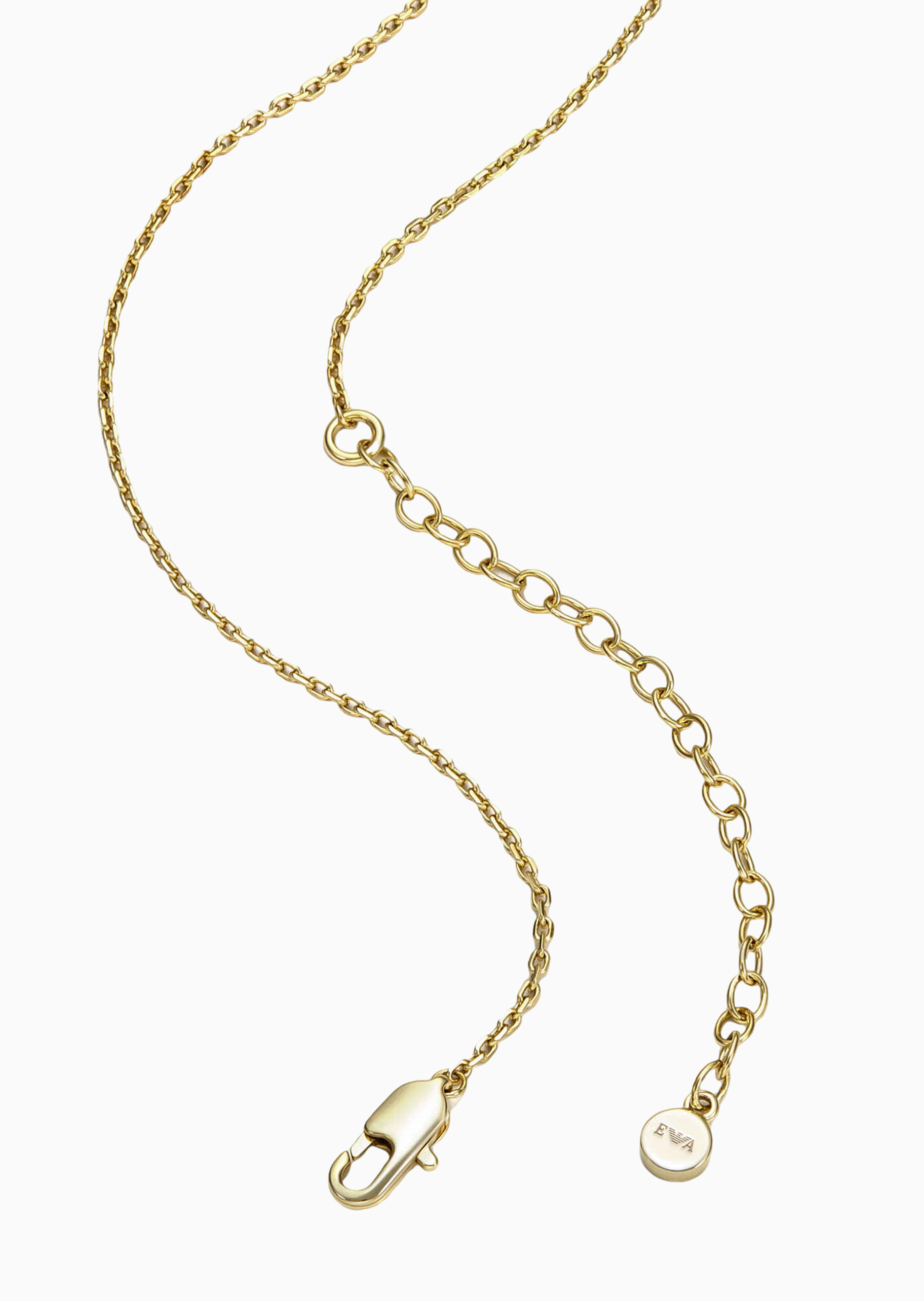 白鹿同款女士复古金色银杏嵌饰龙虾扣项链